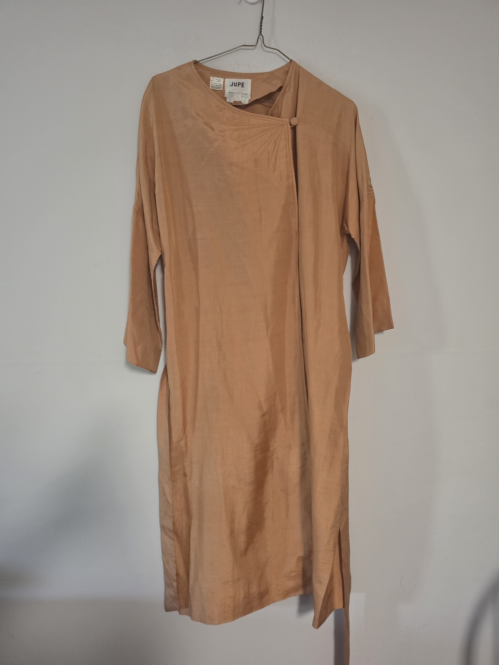 JUPE Peach 100% Silk Wrap Robe